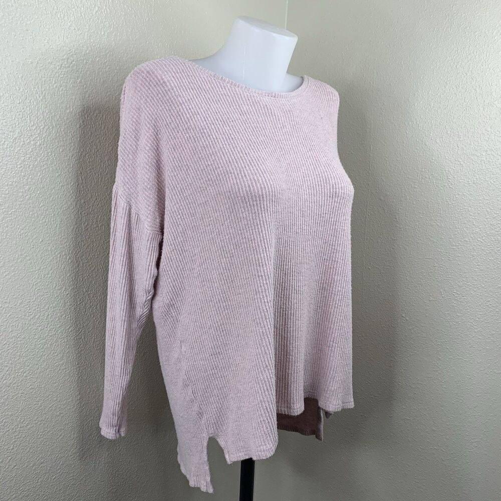 Velvet Graham & Spencer Anthropologie Light Pink Sweater Sz L Pullover Rubber